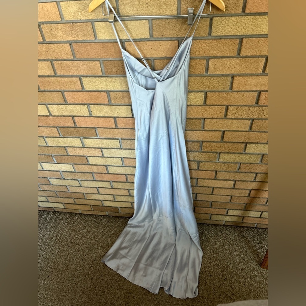 NWT Show Me Your MuMu Tuscany Maxi Slip Dress in Silver Luxe Satin - Size S - Picture 6 of 7